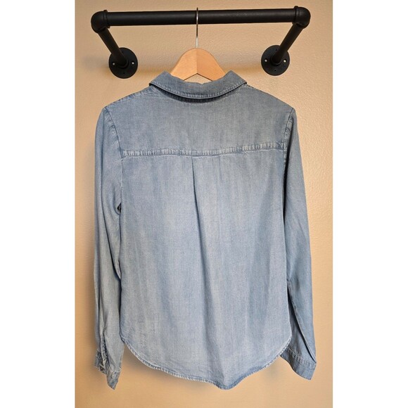 Cloth & Stone Shirred Buttondown Shirt women's size small - Picture 3 of 8